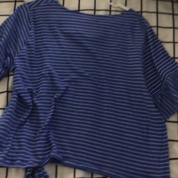 Blue and white striped blouse from Ruby Rd Petite - Picture 2 of 2